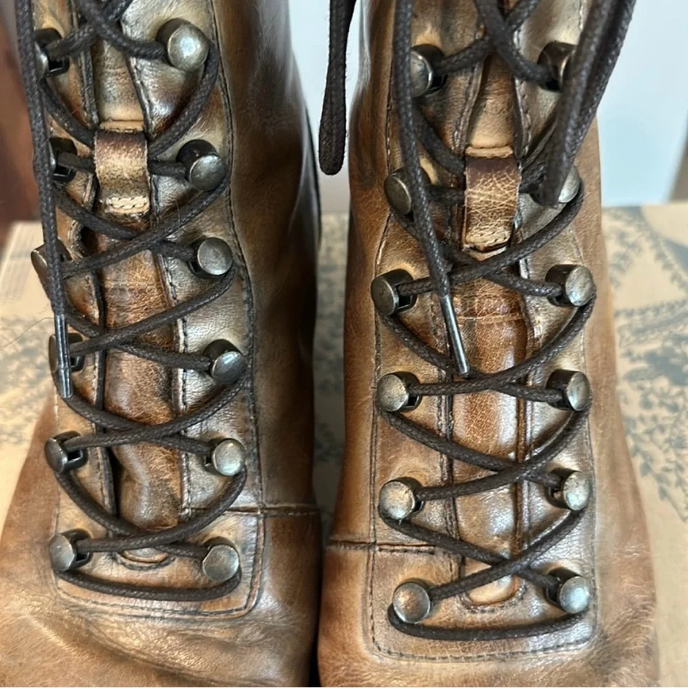 Free People “Eberly” Lace-Up Boots in Brown - Picture 4 of 11